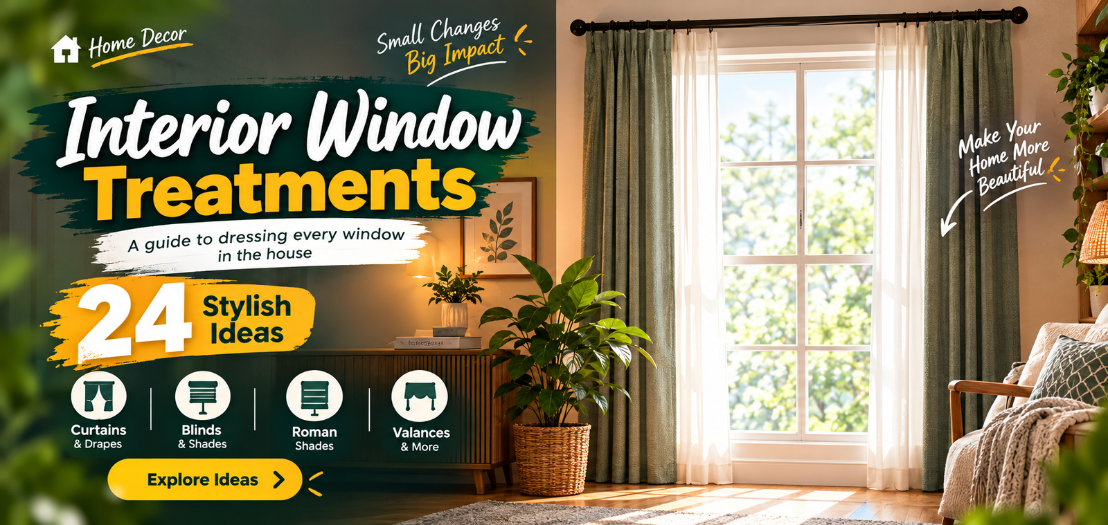 The Complete Guide to Interior Window Treatments: 24 Stylish Ideas