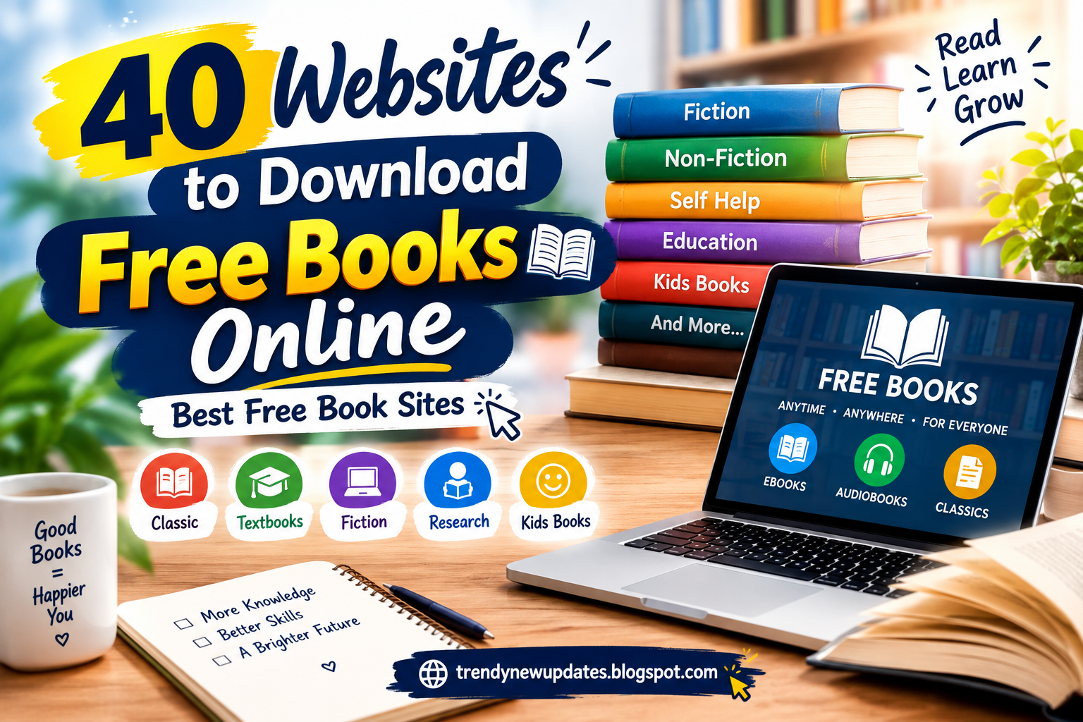 40 Websites to Download Free Books Online 📚 | Best Free Book Sites