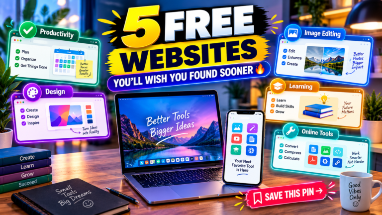 5 Free Websites You'll Wish You Found Sooner