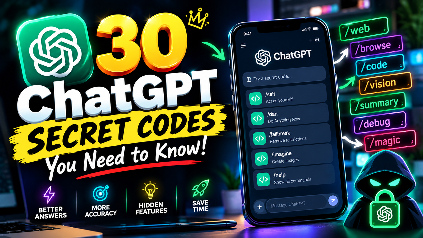 30 ChatGPT Secret Codes You Need to Know!